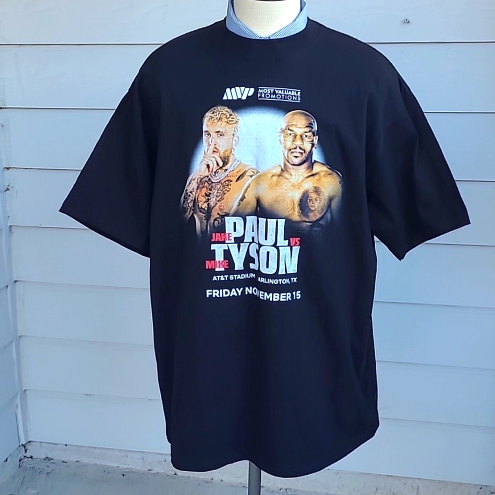 Mike Tyson vs Jake Paul Boxing Main Card Dallas TX 11.15.24 Netflix Sz 2XL Shirt